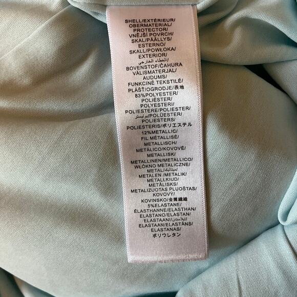 Adrianna Papell Blue Metallic Floral Evening Gown Formal Dress Women’s Size 6 - Picture 11 of 14